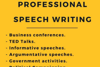 write a persuasive or informative speech