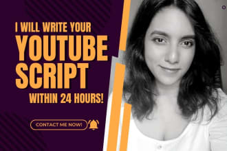 write a script for youtube videos within 24 hours