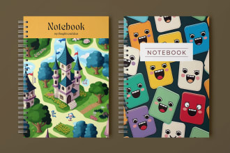 design custom notebook, journal and amazon KDP cover designs