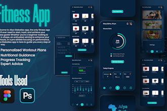 design stunning mobile app UI UX design using figma, xd