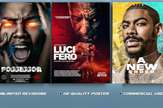 create eye catching movie cover, poster and films posters