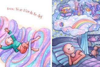 create hand painted watercolor illustrations