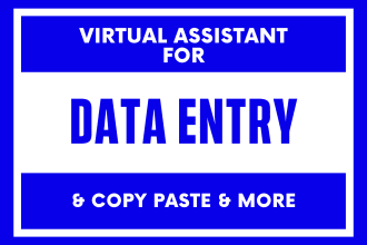 do data entry in excel, web research and copy paste