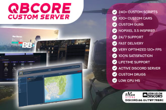 create for you the best fivem qbcore server nopixel inspired