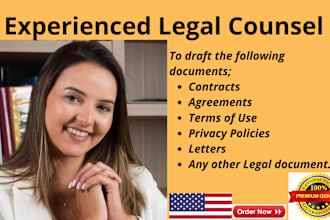 be your lawyer for legal contracts, agreements, terms and conditions, nda, eula