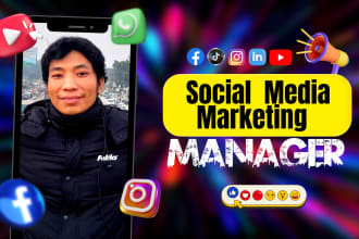 be your social media marketing manager for ads, real estate, instagram, tiktok