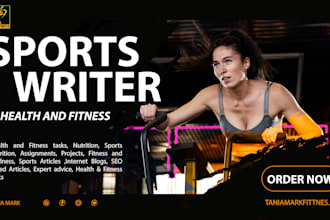 be your health and fitness sports writer for social media