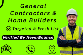 provide general contractors and home builders list
