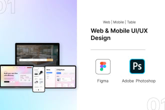 do website UI UX design app in figma, marvel app