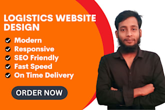 create logistics website, trucking, dispatch, transport, moving