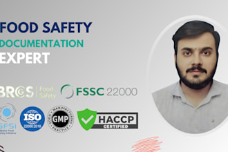 provide consultancy for brc, fssc, haccp, gmp and iso 22000