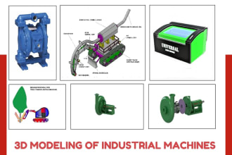 create 3d modeling for industrial machines and equipment