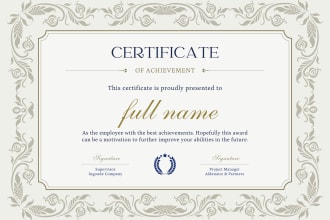 design certificate templates, diploma or award certificate