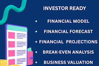 prepare excel financial forecast, model and projection