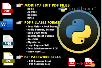 pdf data extraction and PDF fillable forms using python