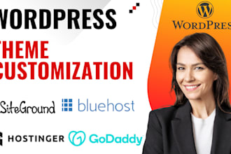 customize your wordpress theme on bluehost, godaddy, or hostinger