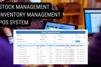 develop stock management  inventory management pos system