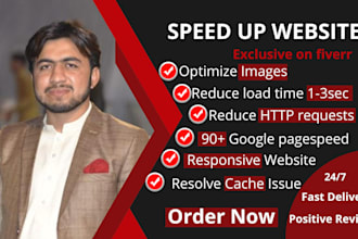 speed up wordpress shopify wix website for gtmetrix and google pagespeed insight
