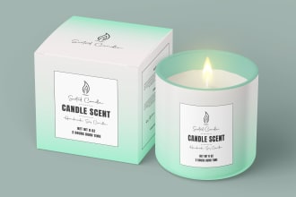 do candle label and product label design within 1 day