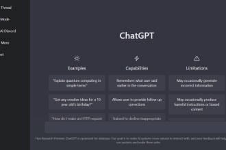 write python script calling chat gpt API