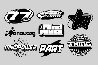 make streetwear design y2k logo for your brand in 24 hours