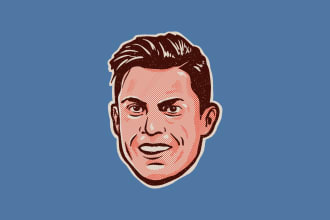 digital portraits or pet portraits in retro style quickly