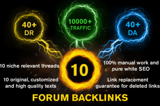 do manual natural forum backlinks posting with distinctive text