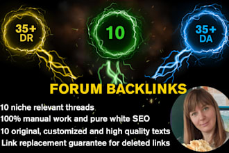 do manual natural forum backlinks posting with distinctive text
