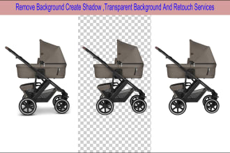 do background removal product retouch create drop shadow natural shadow