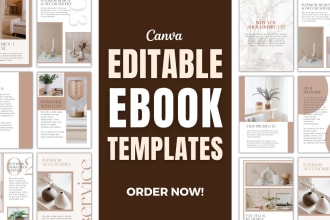 design canva ebook, pdf, workbook, checklist, tracker and planner