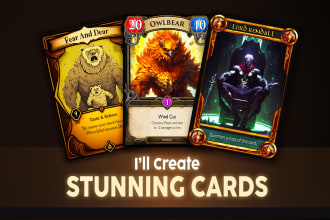 create a stunning card game design, tcg, ccg, for you