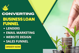 setup funnel business loan website finance loan tax loan payday loan mca webpage