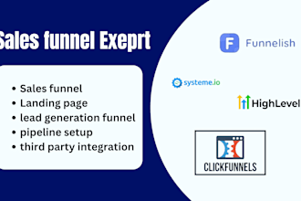 setup gohighlevel automation systeme io sales funnel squeeze ghl landing page