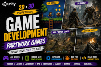 develop an immersive indie game in unity
