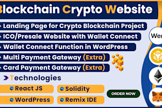 build crypto coin token ico presale website with web3 connect