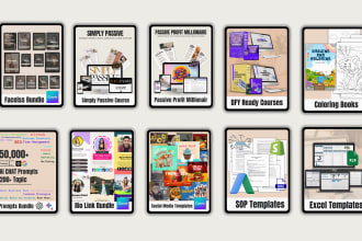 give you digital products bundle with master resell right
