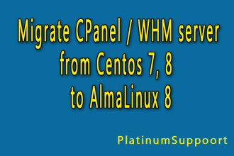 upgrade the cpanel server from centos 7 to almalinux 8