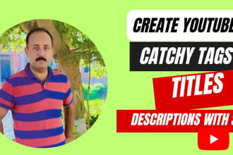 write catchy youtube title, description and tags with SEO