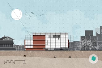 render professional 2d architecture visualization