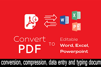 do any file conversion, compression, data entry and typing document