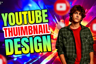 design professional youtube thumbnail for you