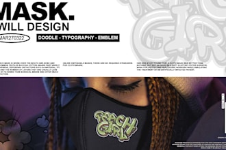 design streetwear mask for merch, event or team