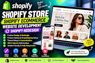create shopify store shopify ecommerce website development, shopify redesign