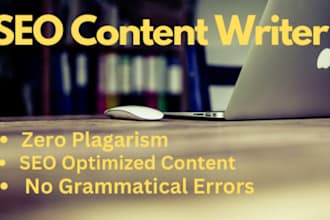 be your SEO content writer and do blog post writing