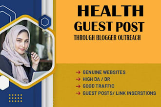 do health and fitness guest post on my high da health blog