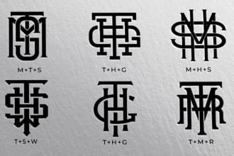 design clean initial letter, monogram logo intersect each other
