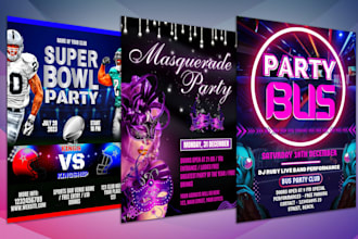 do a party flyer, postcard, door hanger, banner, yard sign