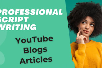 be your youtube video script writer for your faceless video project