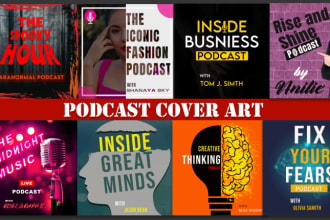 create captivating and professional podcast cover art designs