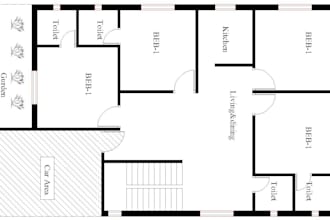 design or redraw 2d floor plans and site plan